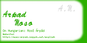 arpad moso business card